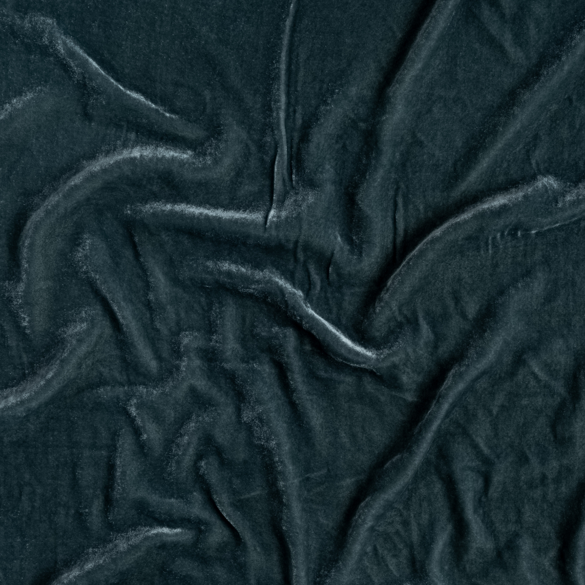 Mineral: A close up of silk velvet fabric in mineral, a soothing seafoam blue with subtle grey-green undertones.