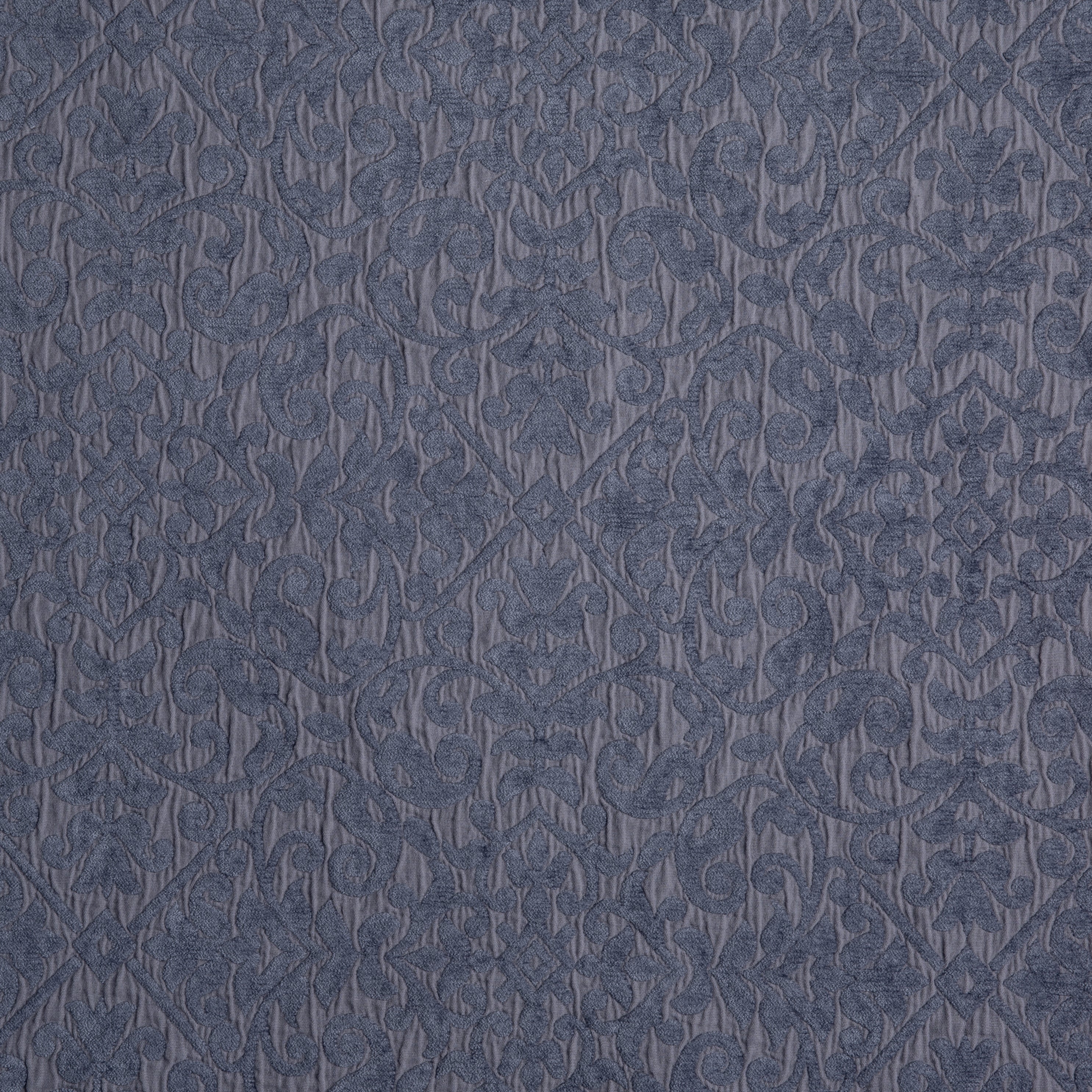 French Lavender: a close up of cotton chenille fabric in french lavender, a neutral violet tone.